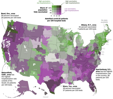 Mapping America's hospitalization and vaccination divide